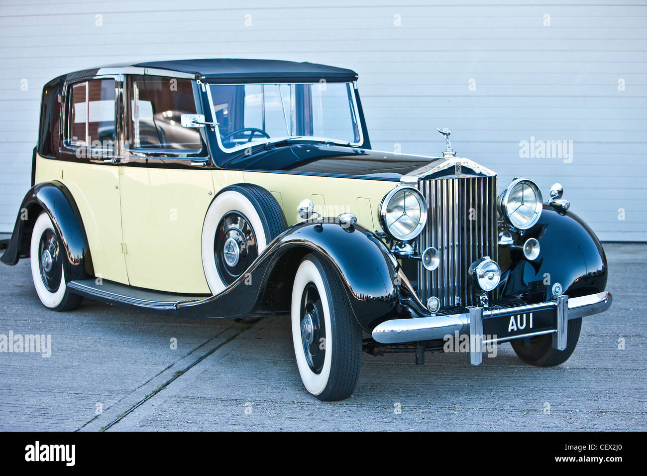 Stationäre Rolls-Royce, Oldtimer James Bond Stockfoto