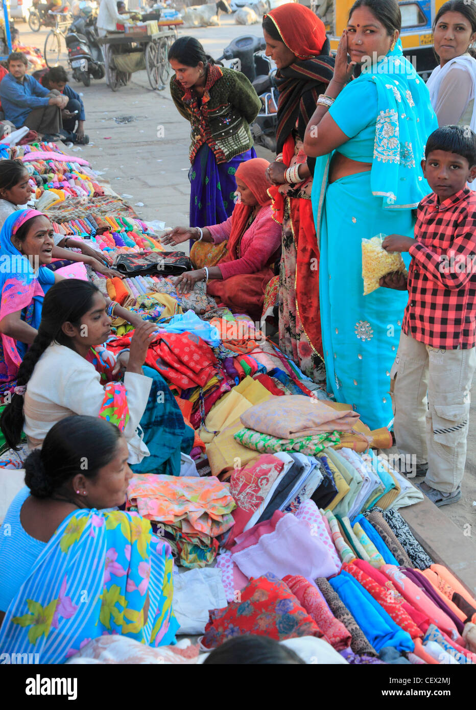 Jodhpur, Indien, Rajasthan, Sardar Bazar, Straßenhändler, Menschen, Stockfoto