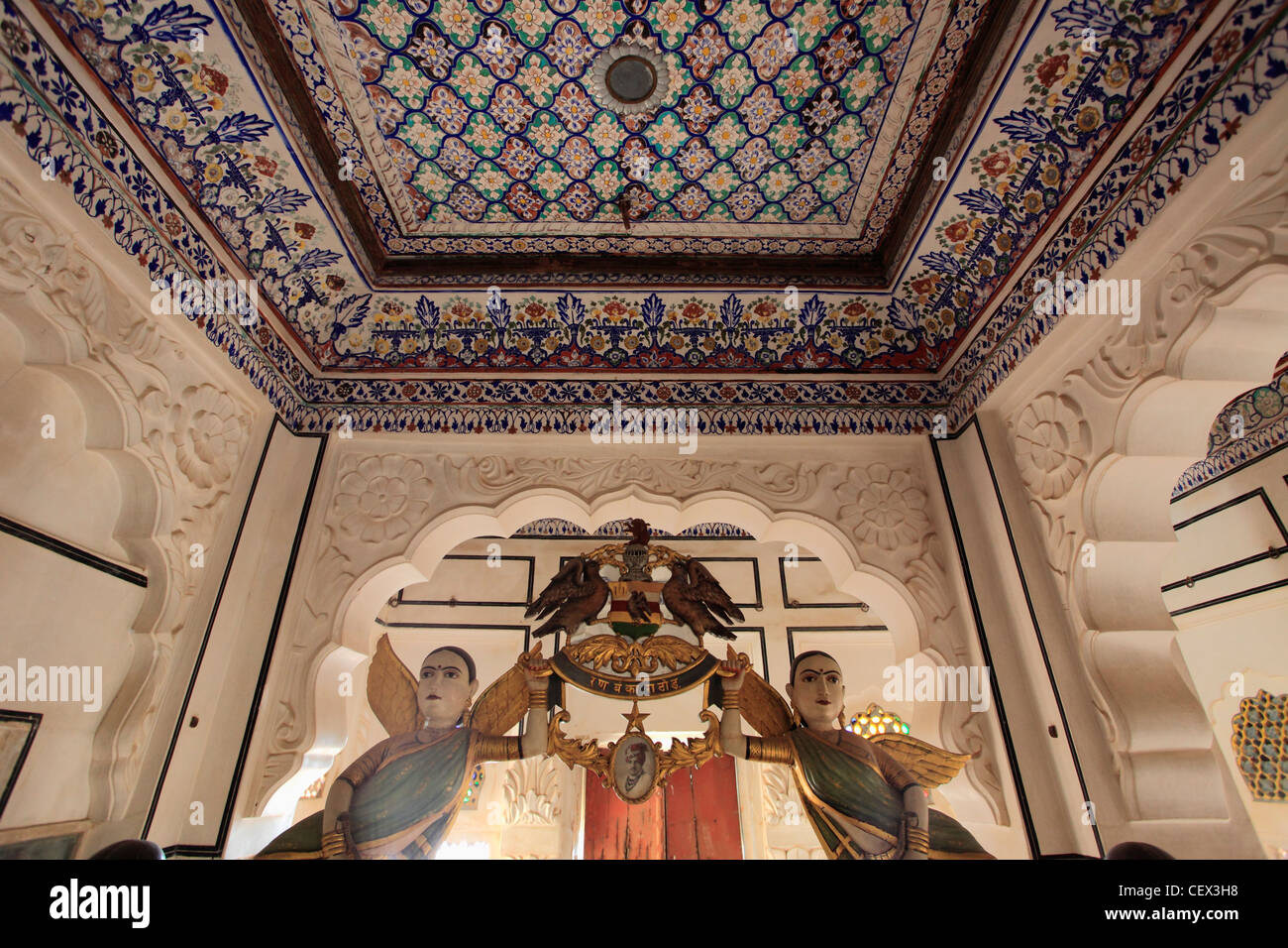 Indien, Rajasthan, Jodhpur, Mehrangarh Fort, Wiege-Galerie, Stockfoto