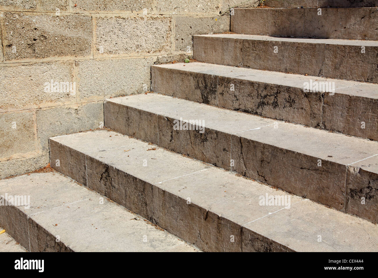 alte Steintreppe Stockfoto