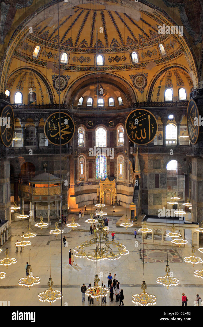 Türkei, Istanbul, Aya Sofya, Haghia Sophia, Sancta Sophia, innen, Stockfoto