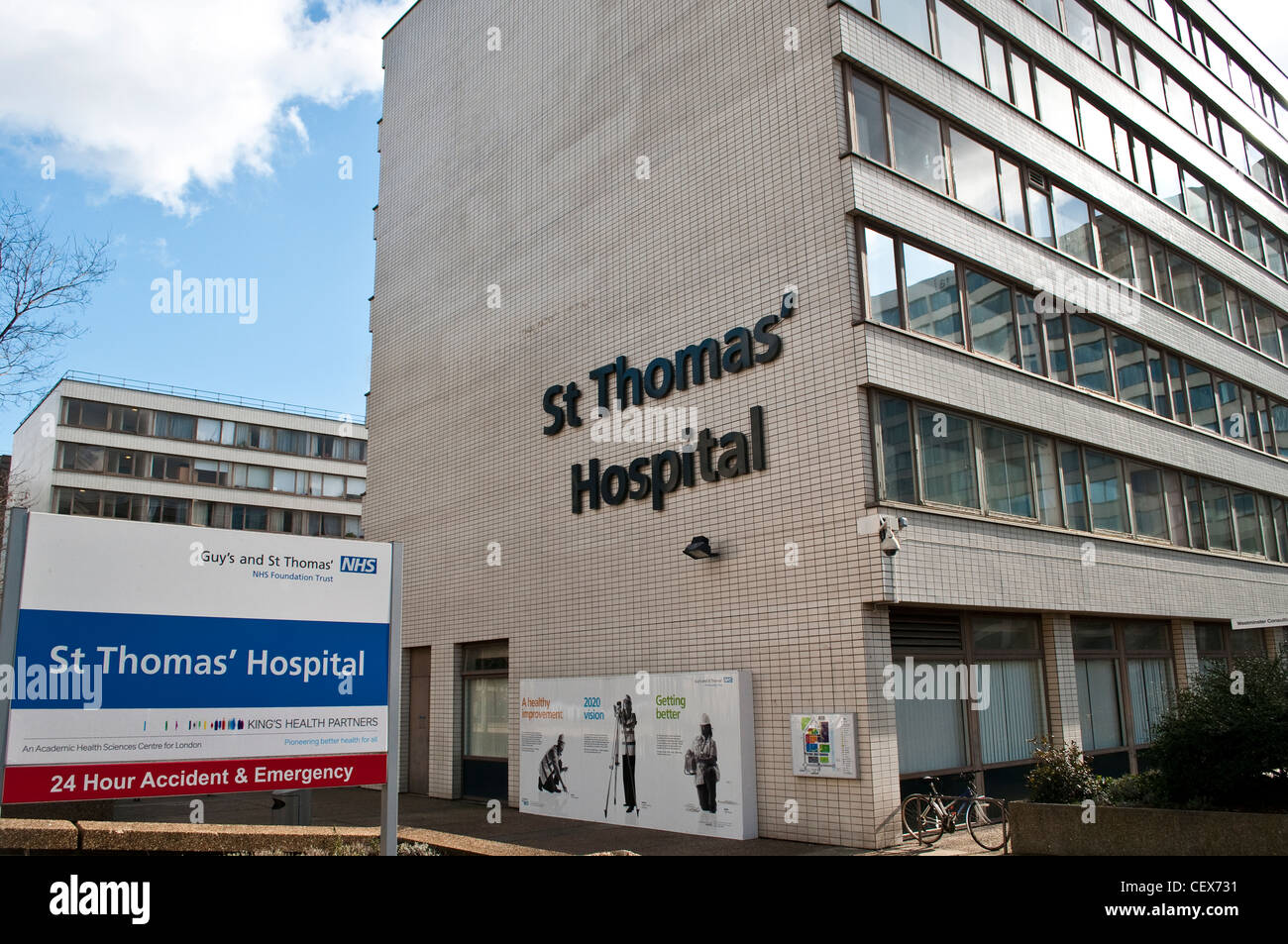 St Thomas' Hospital, London, UK Stockfoto