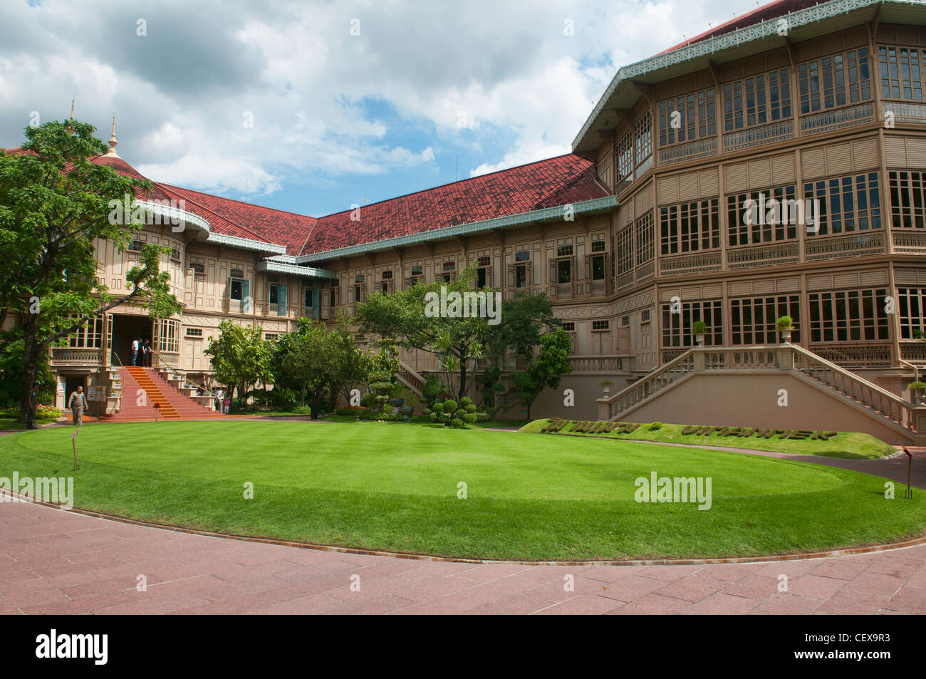 Der Vimanmek Teak Mansion in Bangkok, Thailand Stockfoto