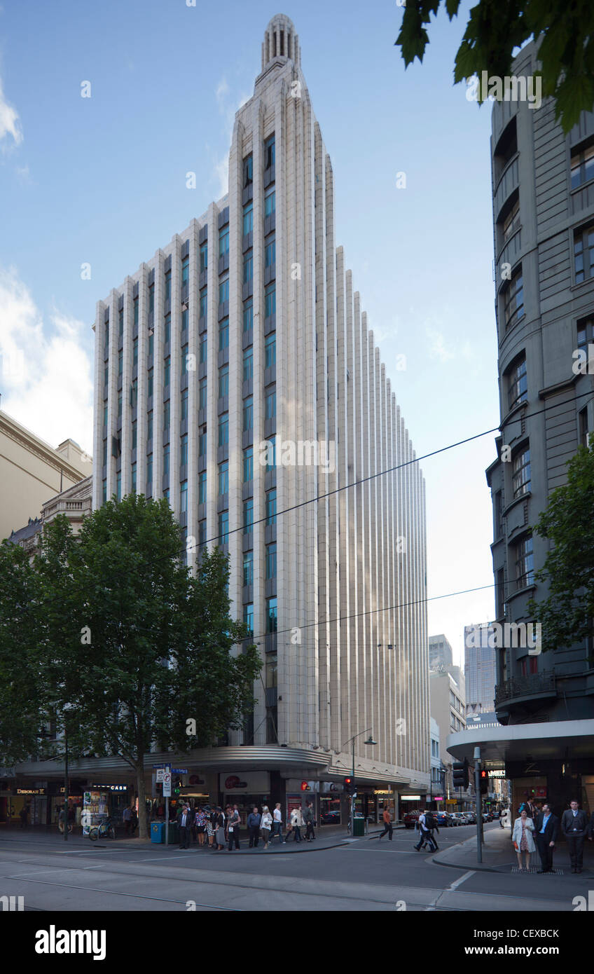 Gebäude, Swanston Street, Melbourne, Australien Stockfoto
