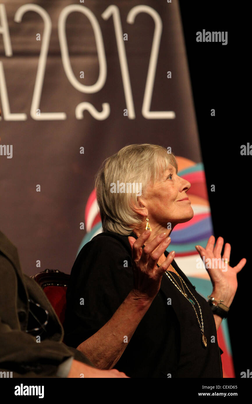 Vanessa Redgrave im Bild bei der Pressevorstellung des Brighton Festival 2012 im Theatre Royal in Brighton, East Sussex, UK. Stockfoto