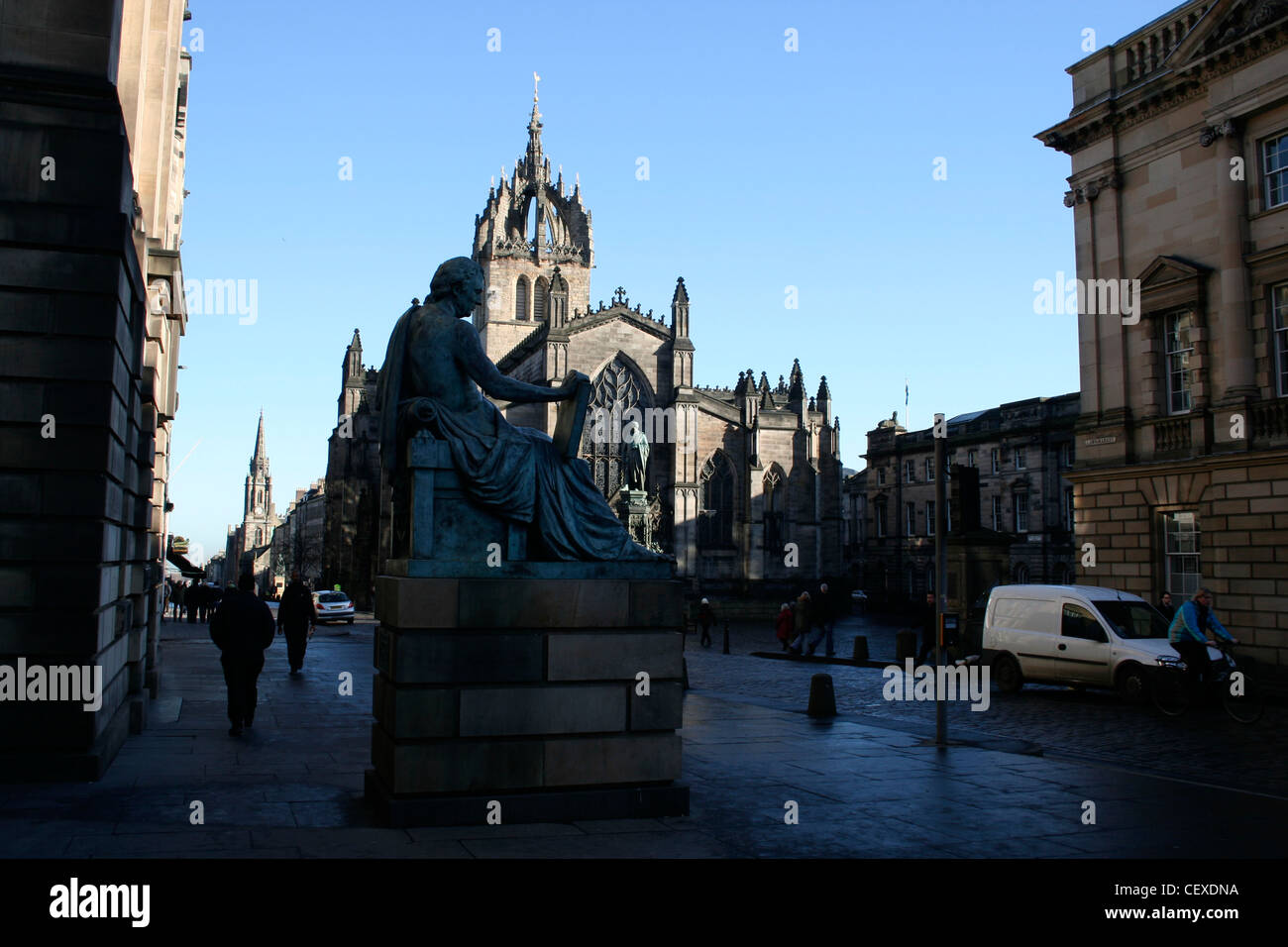 St Giles Cathedral High Kirk Royal Mile Edinburgh Schottland. Stockfoto