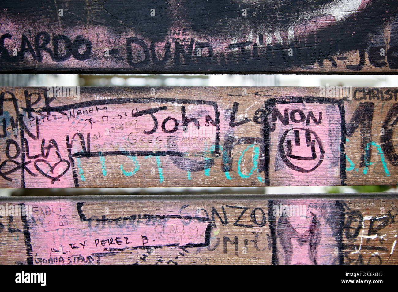 Abbey Road Beatles Graffiti London UK Stockfoto