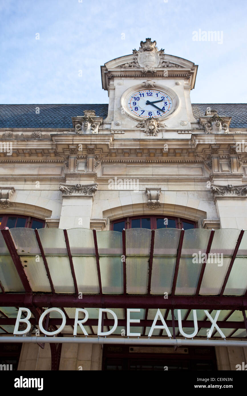 Gare de Bordeaux Saint Jean Bahnhof, Bordeaux, Frankreich. Stockfoto