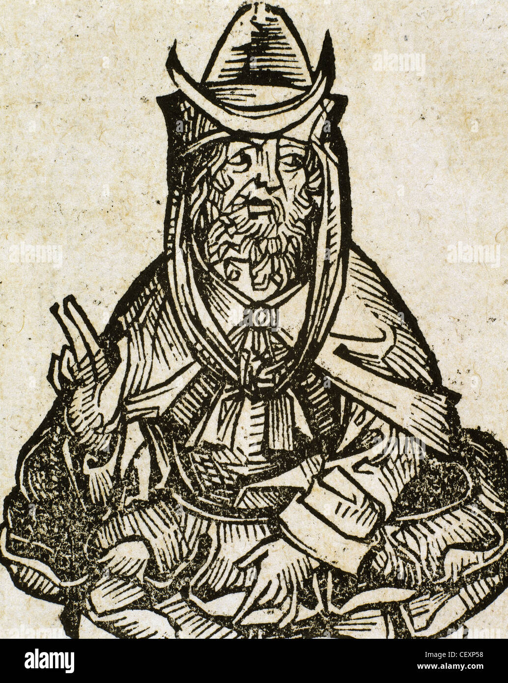 Onias III. 2. Jahrhundert vor Christus. Jüdische Hohepriester. Gravur. Stockfoto