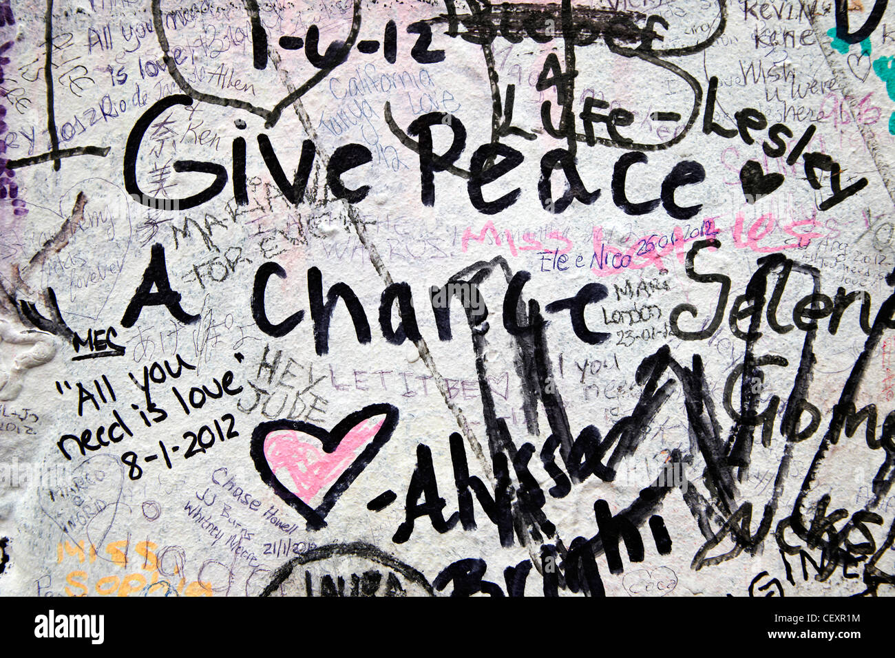 Abbey Road Beatles Graffiti London UK Stockfoto