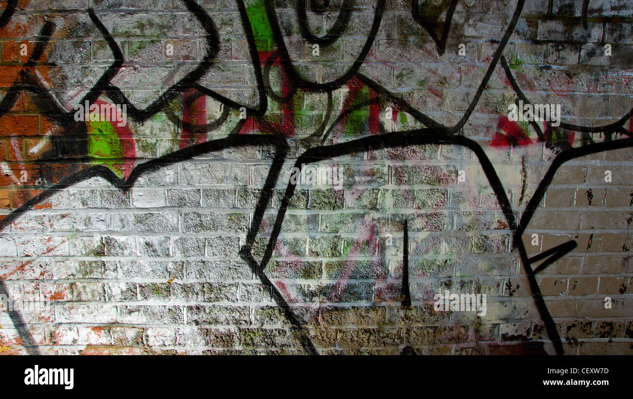 Graffiti an der Wand Stockfoto