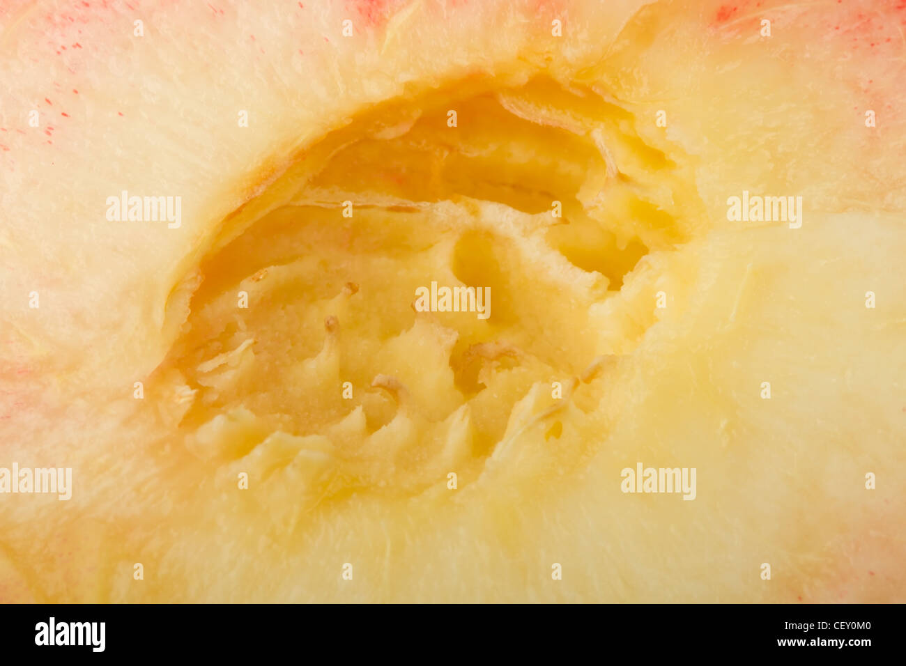 Hintergrund aus einer Nektarine Frucht Stockfoto