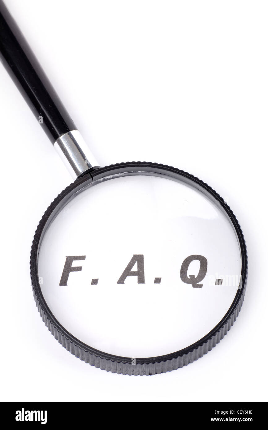 Häufig gestellte Fragen, Konzept der FAQ Stockfoto