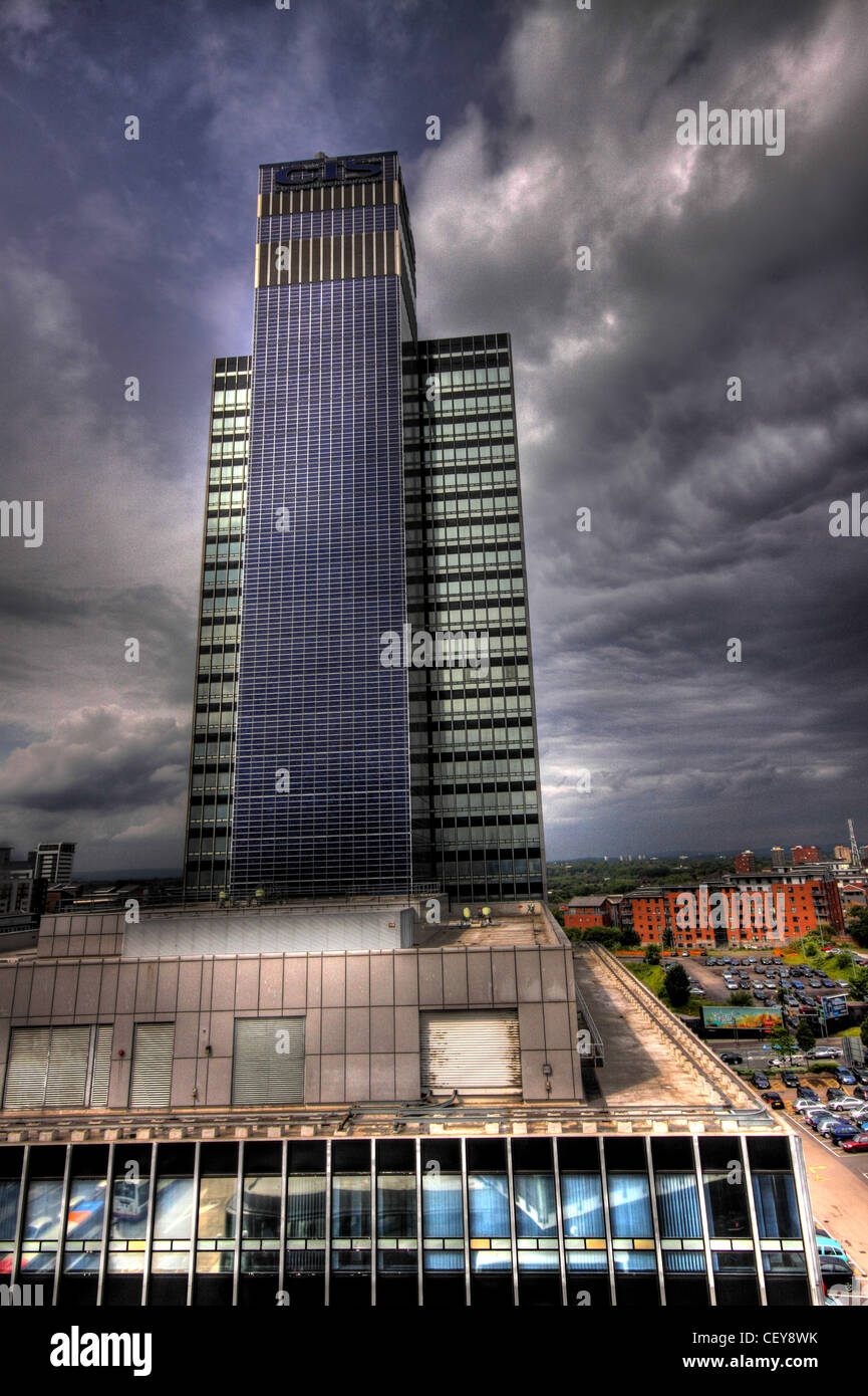 Die CIS-Hochhaus, Sitz der Genossenschaft Versicherungs Gesellschaft Manchester England UK Stockfoto