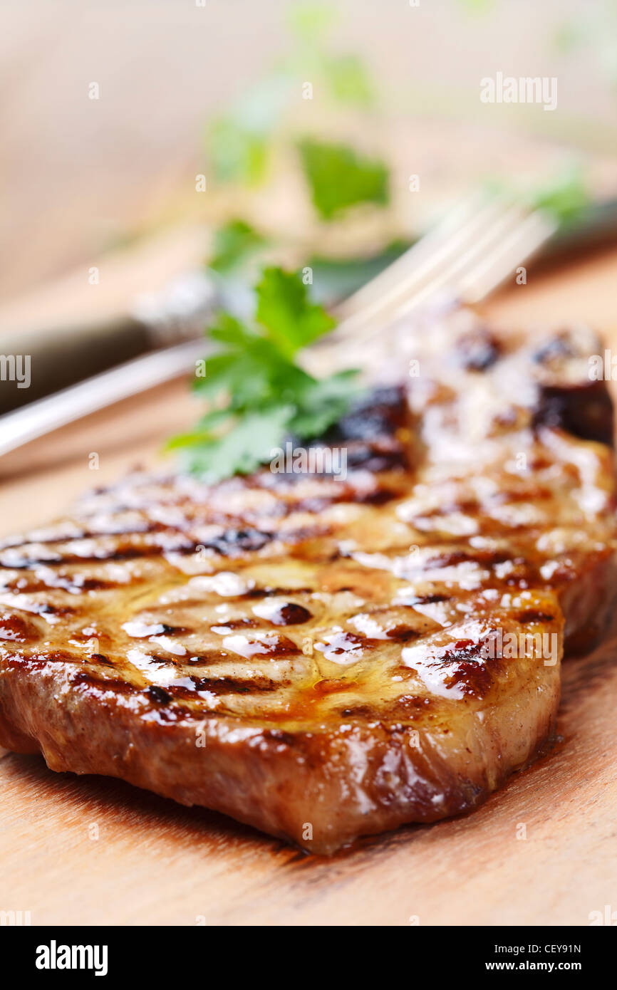 Gegrilltes steak Stockfoto