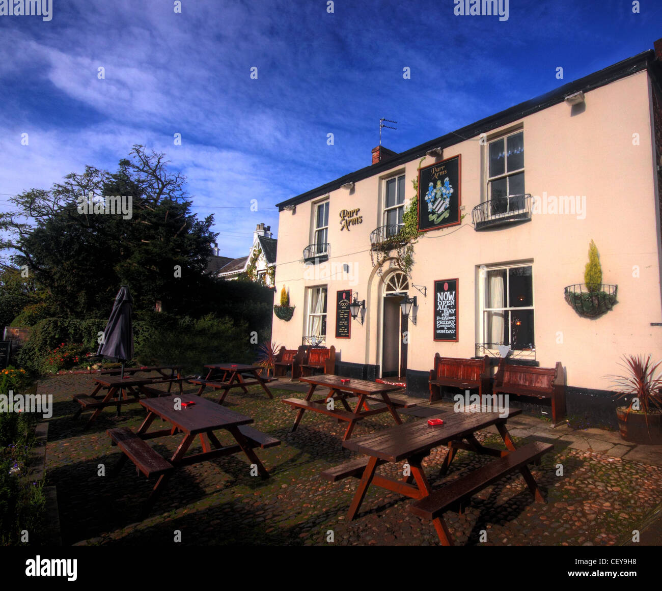Die Parr Arme, traditionellen britischen Cheshire Country Pub, Grappenhall Süden Warrington Cheshire England UK Stockfoto