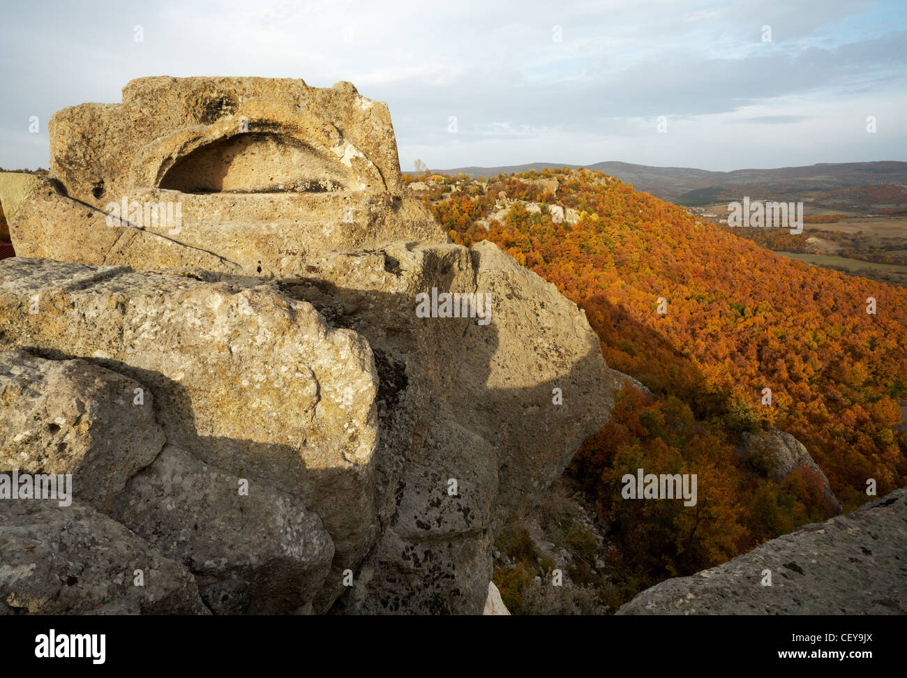 Das Grab des Orpheus in der thrakischen Komplex in der Nähe von Tatul Dorf, Bulgarien Stockfoto