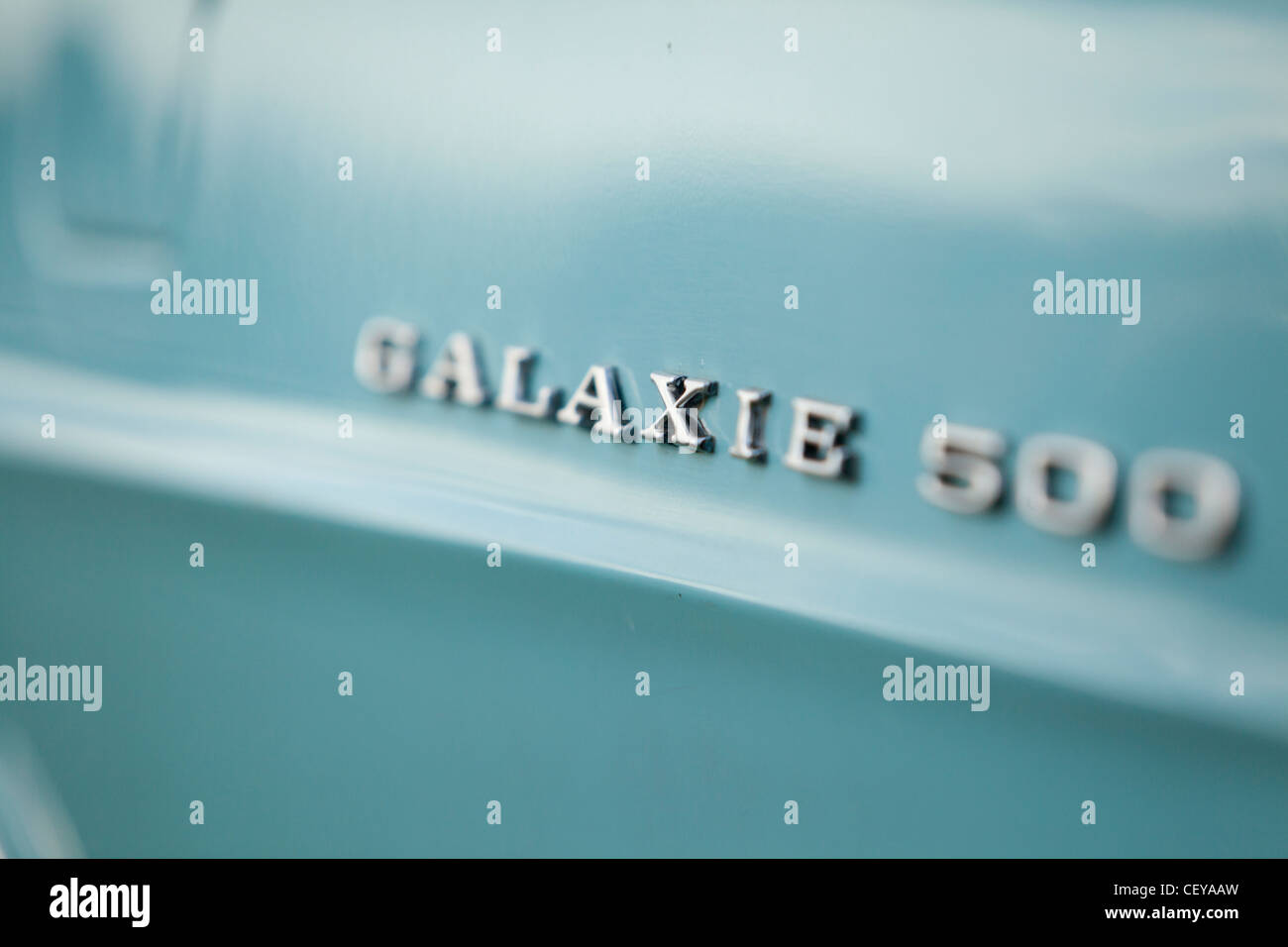 Eine Nahaufnahme von Galaxie 500 Oldtimer beim Goodwood revival Stockfoto