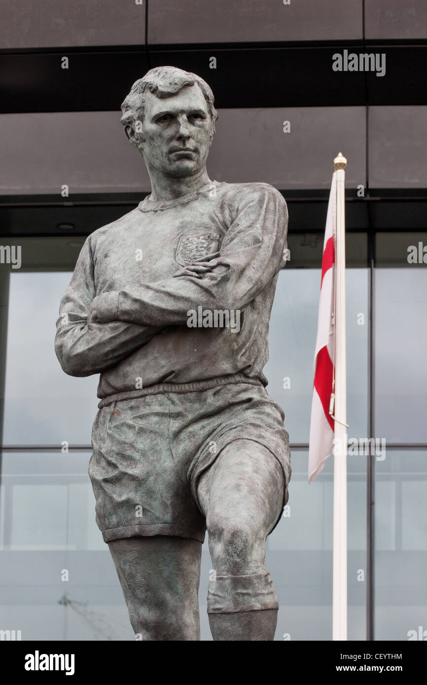 Bobby Moore Statue außerhalb Wembley-Stadion Stockfoto