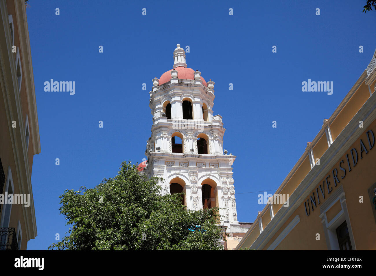 Iglesia La Compania de Jesus Kirche, Templo del Espiritu Santo, Puebla, Altstadt, Bundesstaat Puebla, Mexico Stockfoto