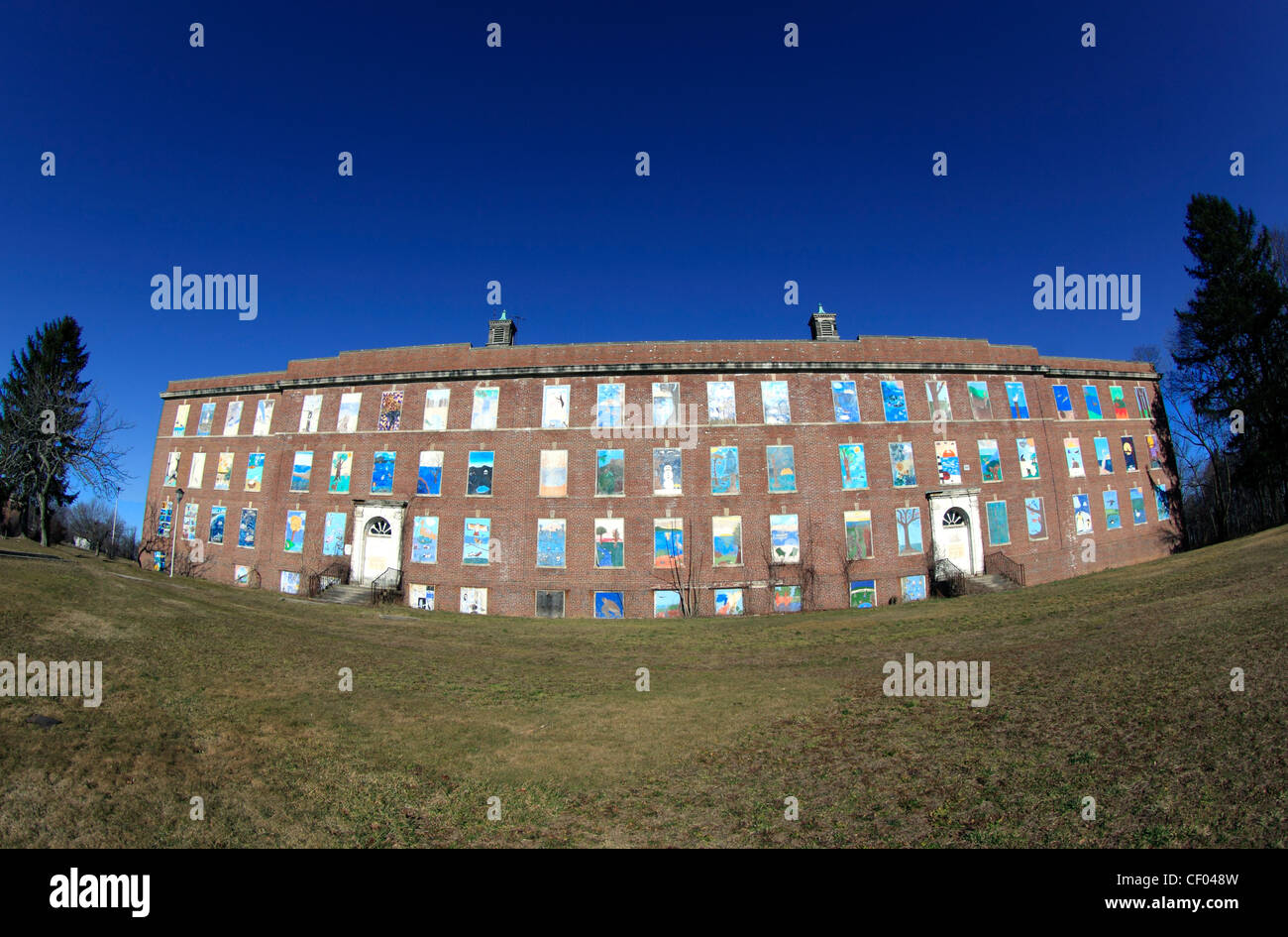 Geschlossene und verlassenen Gebäude im Kings Park psychiatrisches Krankenhaus komplexe Long Island NY Stockfoto