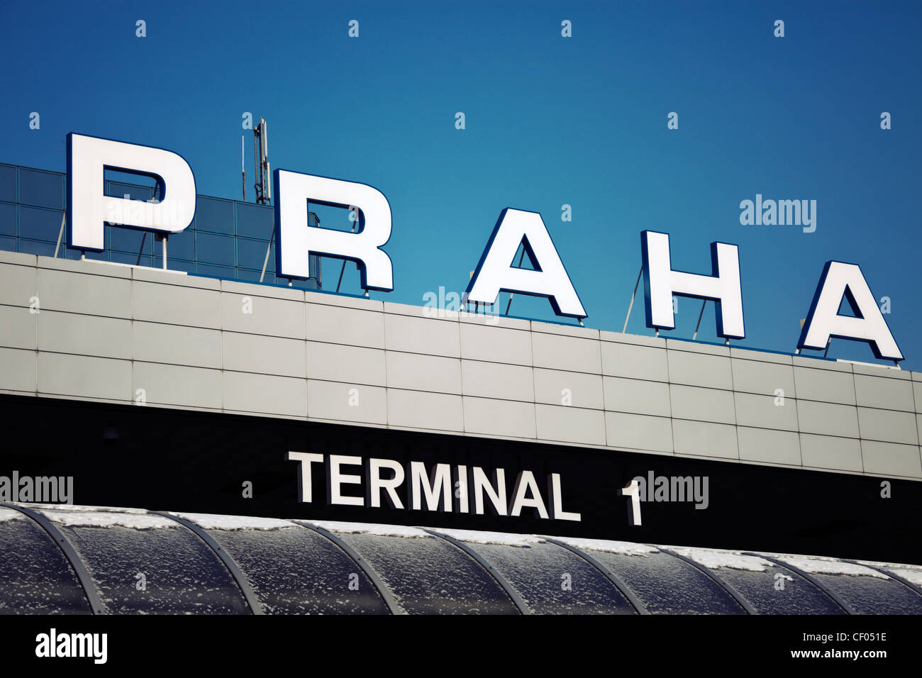 Terminal 1 - Flughafen in Prag, Tschechische Republik Stockfoto