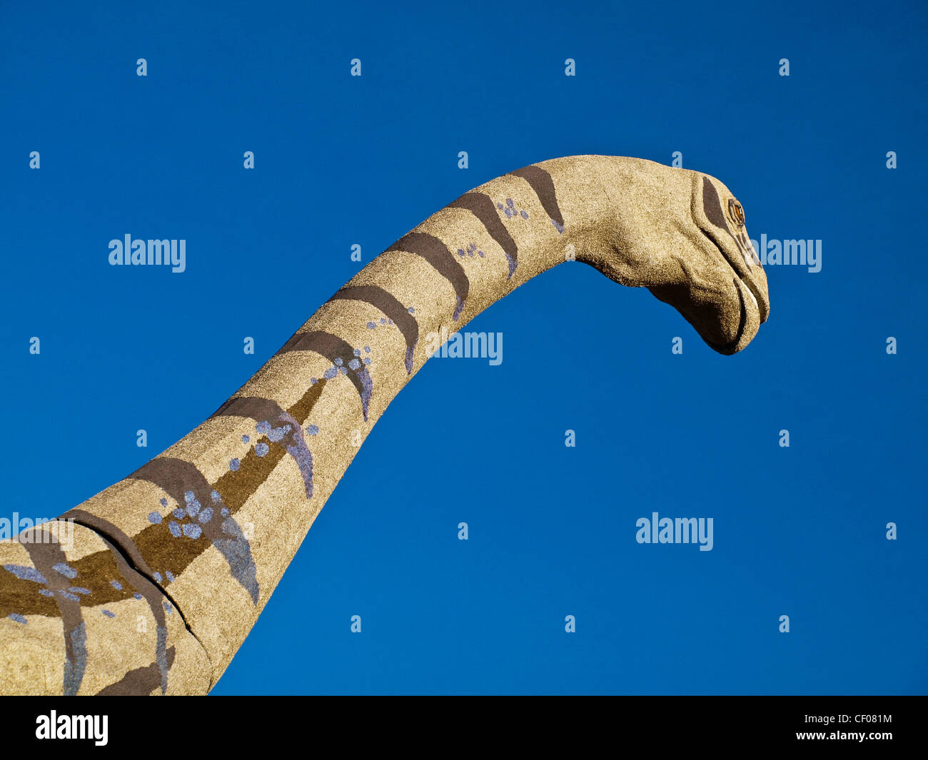 2012 Rose Parade Float gesponsert von der Stadt Los Angeles und das L.A. Natural History Museum. Stockfoto