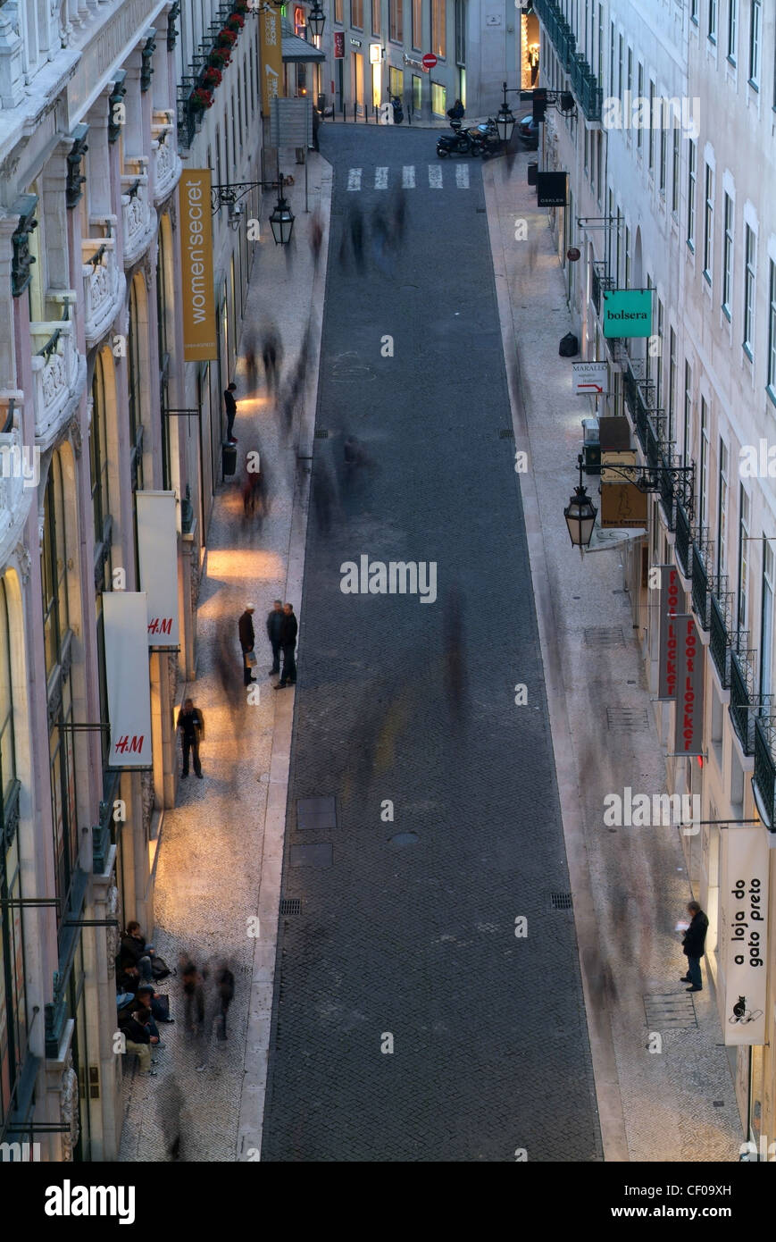 Rua Do Carmo, Lissabon Stockfoto
