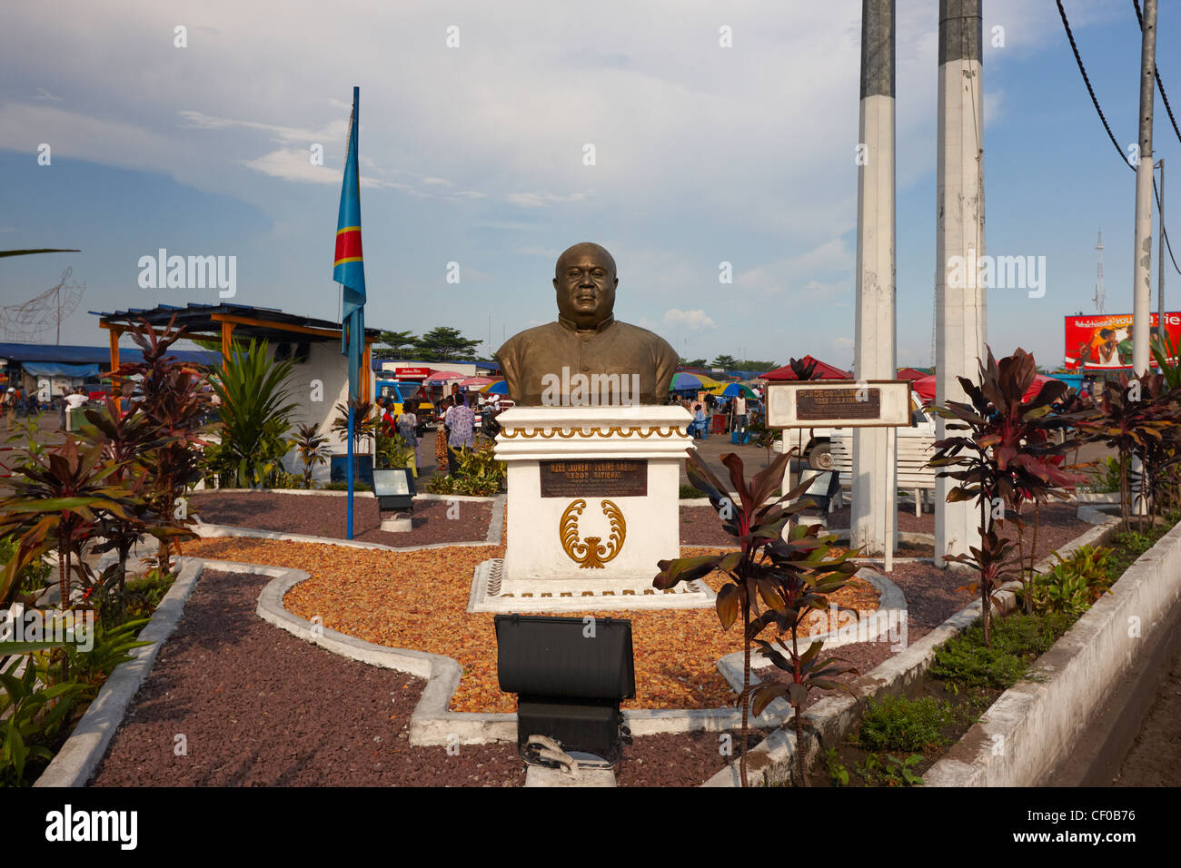 Kabila Statue, Place De La Liberte, Kinshasa, demokratische Republik Kongo, Afrika Stockfoto