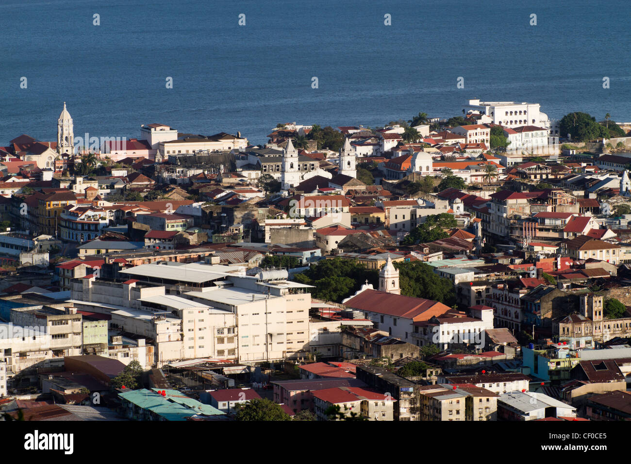 Panama-Stadt Altstadt, vom Ancon Hill gesehen. Republik von Panama in Mittelamerika Stockfoto