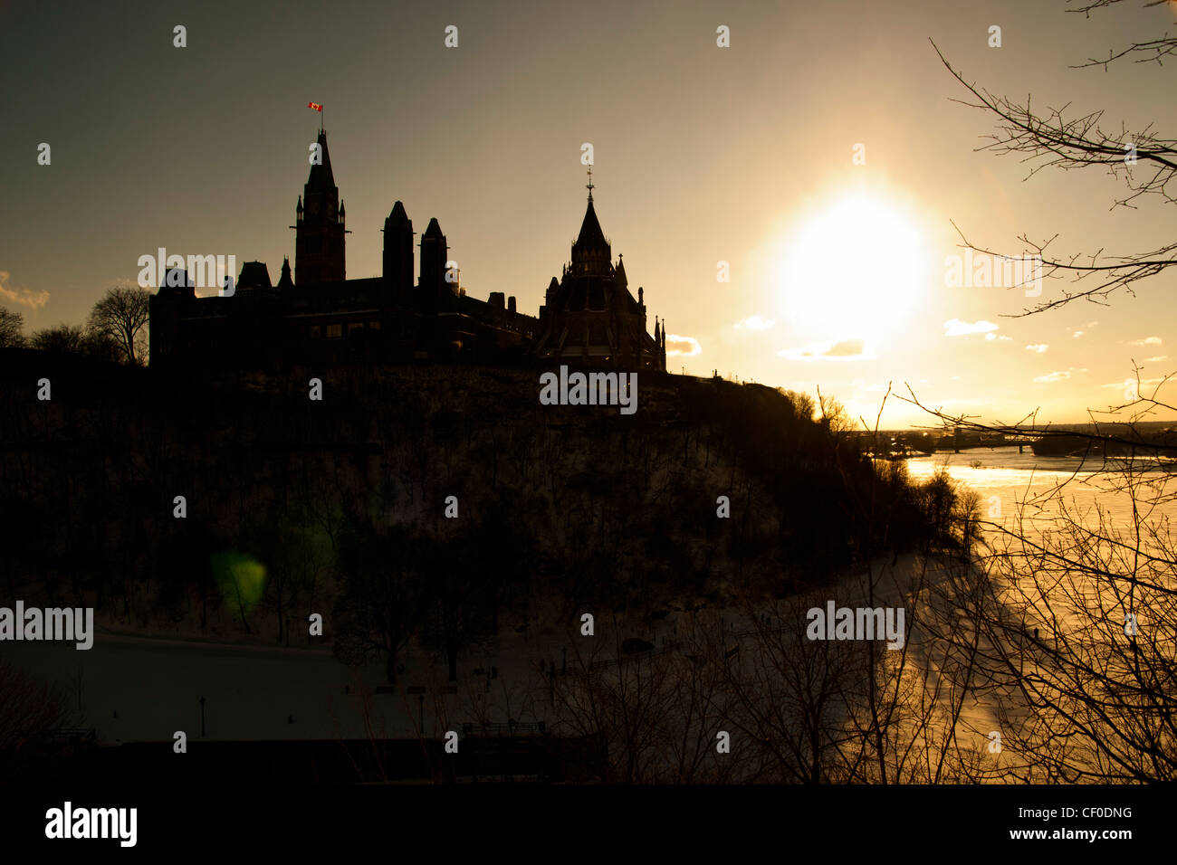 Parliament Hill bei Sonnenuntergang. Ottawa, Ontario, Kanada. Stockfoto