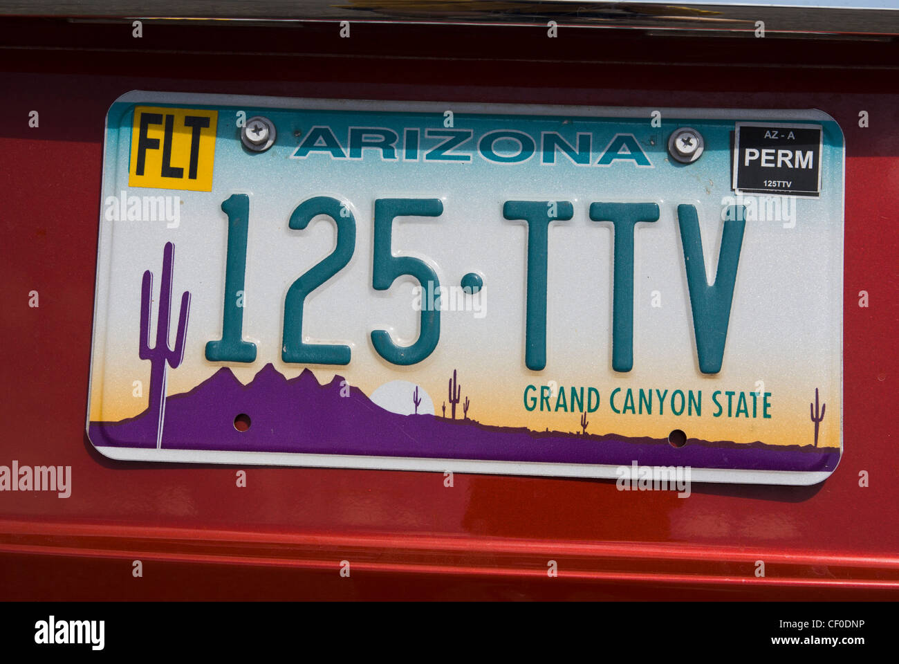 Arizona-Kfz-Kennzeichen Stockfoto