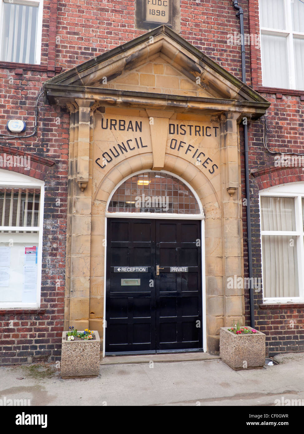 Filey Urban District Council Büros gebaut 1898 Gehäuse jetzt der Rat der Stadt Stockfoto