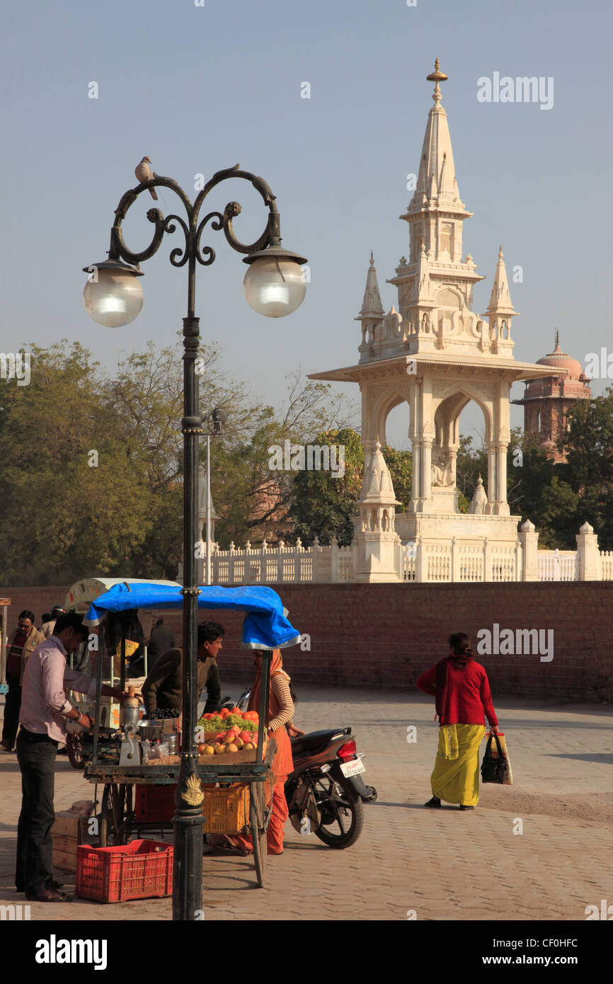 Indien, Rajasthan, Bikaner, Denkmal, Straßenszene, Stockfoto