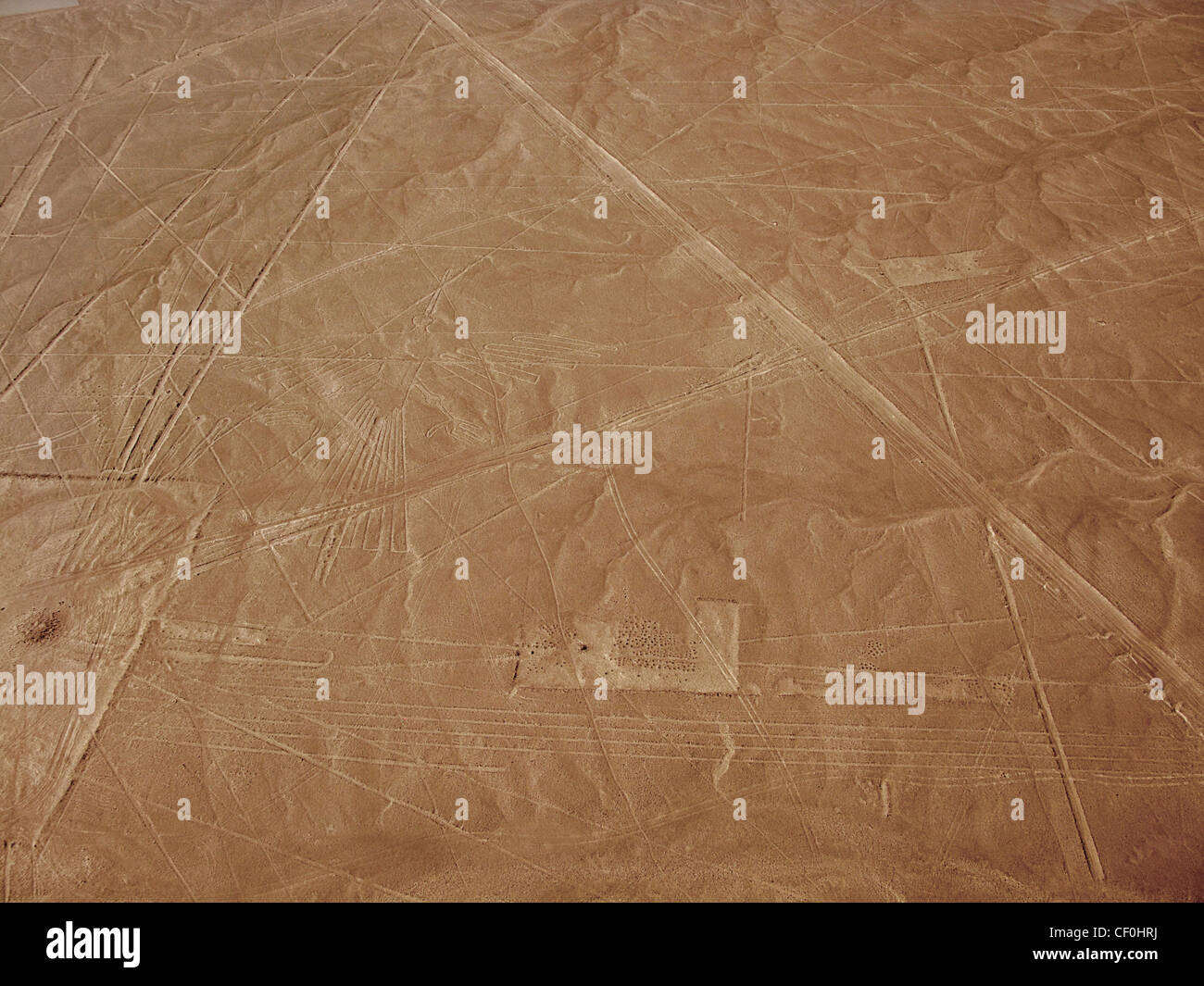 Nazca-Linien, sind eine Reihe von alten Geoglyphen befindet sich in der Nazca-Wüste im Süden Perus erstellt von Nazca-Kultur Stockfoto