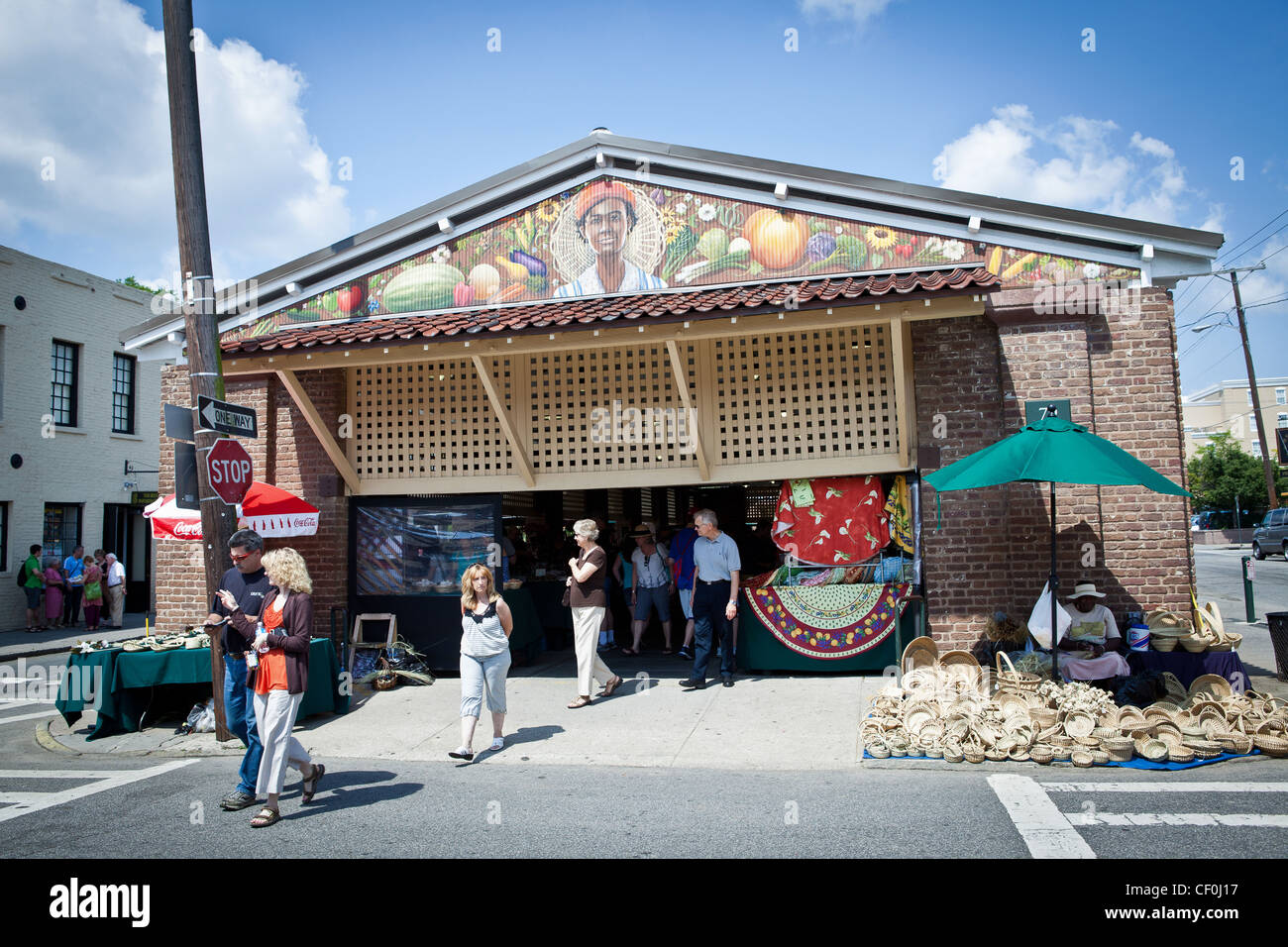 Neu restauriert Baujahr Charleston City Market 1727 im Ansonborough Bereich der historischen Charleston, South Carolina, USA Stockfoto