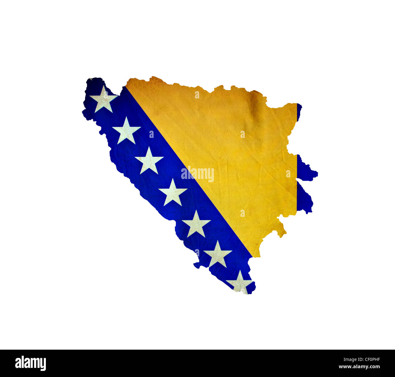 Karte von Bosnien und Herzegowina isoliert Stockfotografie - Alamy