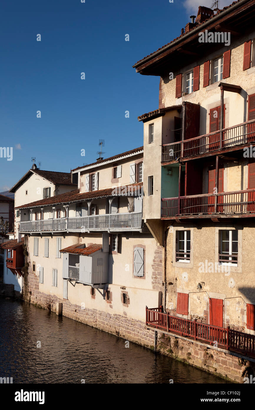 Saint-Jean-Pied-de-Port, Pyrenäen Atlantiques, Aquitaine, Frankreich Stockfoto