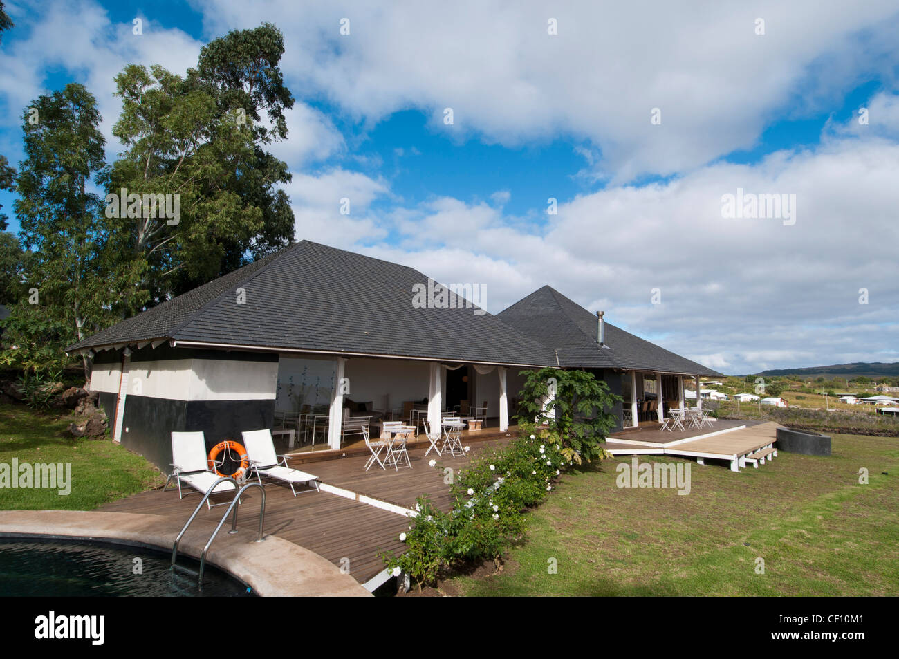 Hotel Altiplanico, Rapa Nui, Osterinsel, Chile. Stockfoto