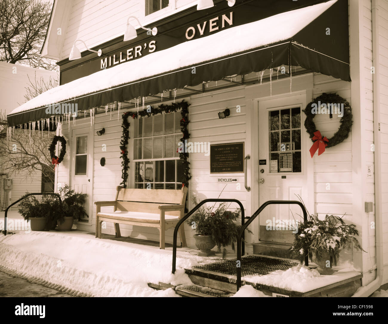 Millers Ofen wurde im Jahre 1880 erbaut und ist bekannt für sein Erbe und Vergangenheitswert in Manotick, Ontario, Kanada. Stockfoto