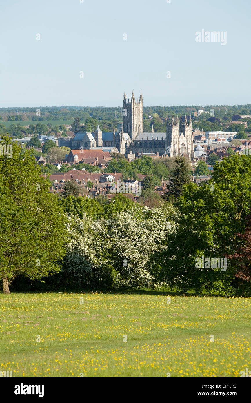Ein Blick auf die Kathedrale von Canterbury Stockfoto