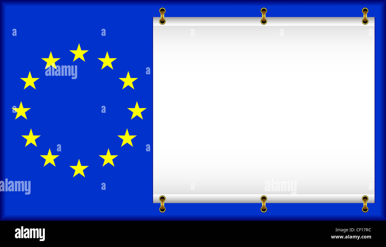 Flagge der EU. Stockfoto