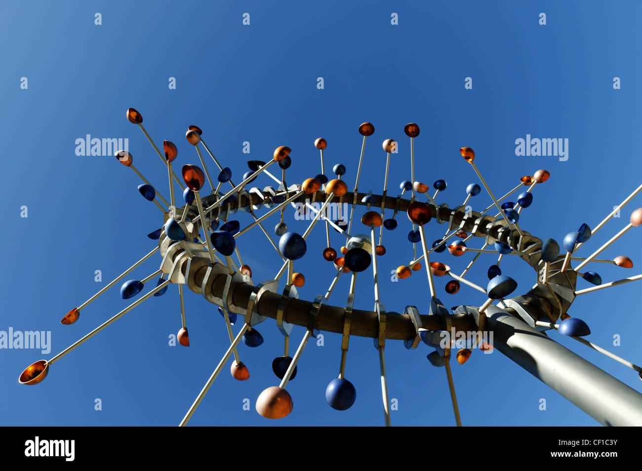 "Blasloch", ein Wind-Kunst bewegte Skulptur in Melbourne Docklands, Australien Stockfoto
