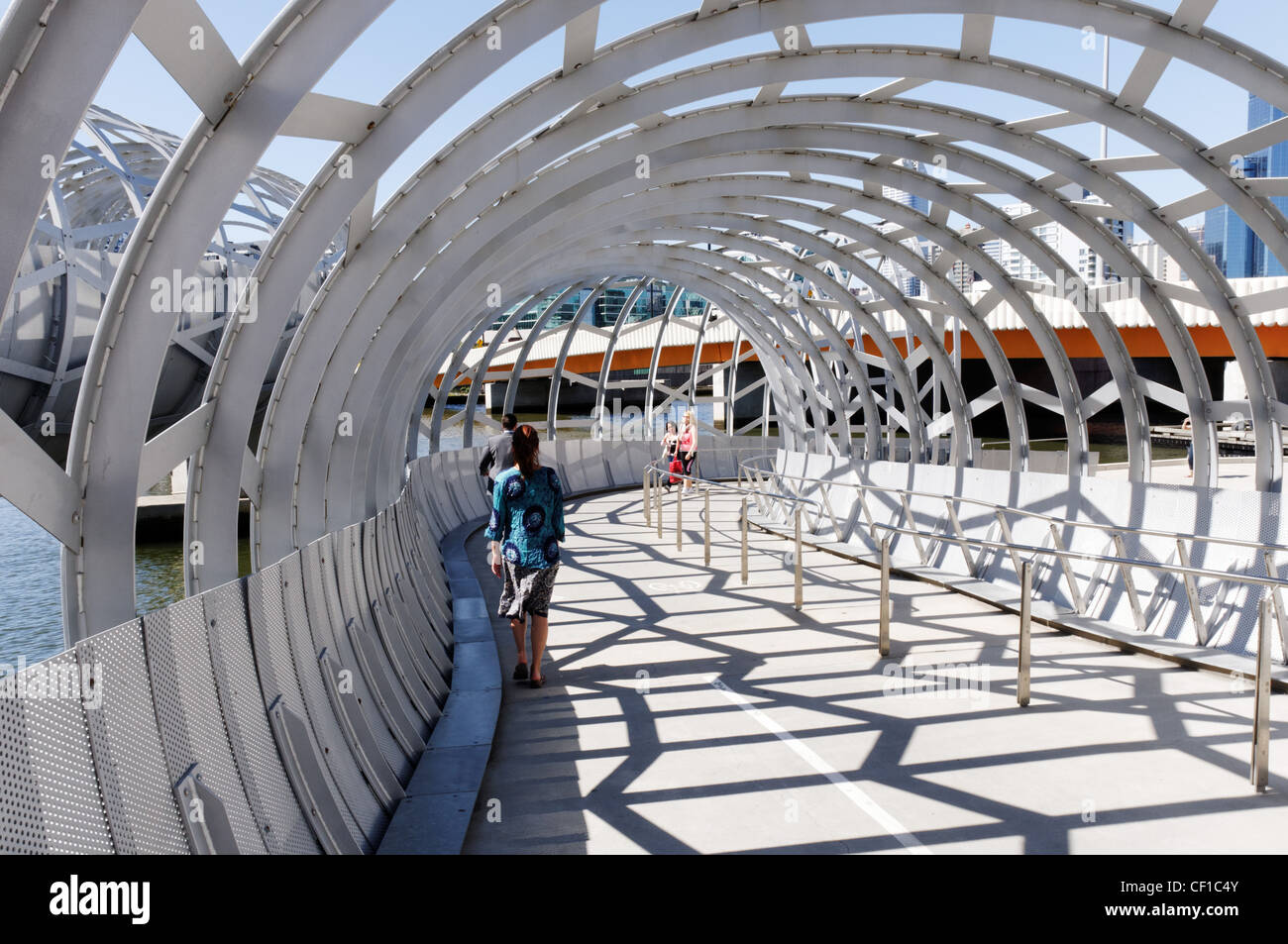 Webb Bridge, Melbourne Docklands, Australien Stockfoto