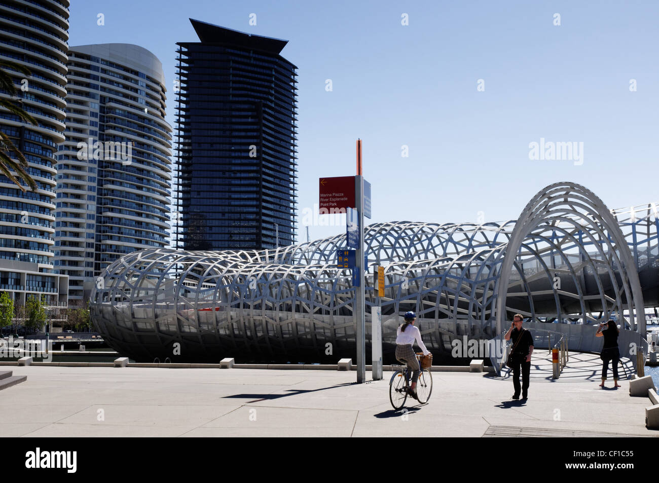 Webb Bridge, Melbourne Docklands, Australien Stockfoto