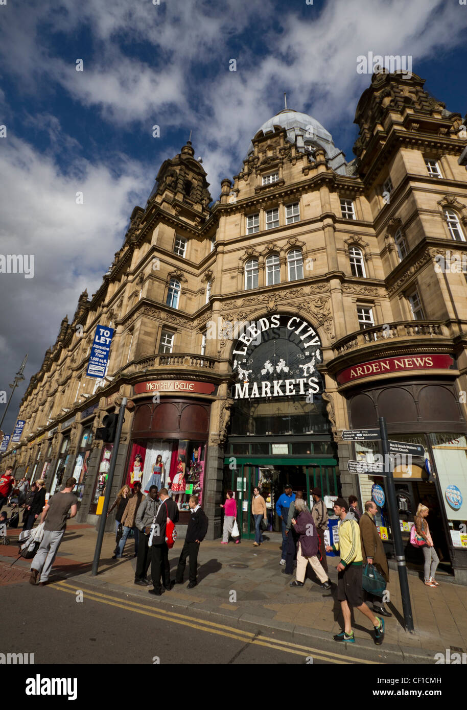 Leeds Kirkgate Market ist der größte überdachte Markt in Europa. Stockfoto