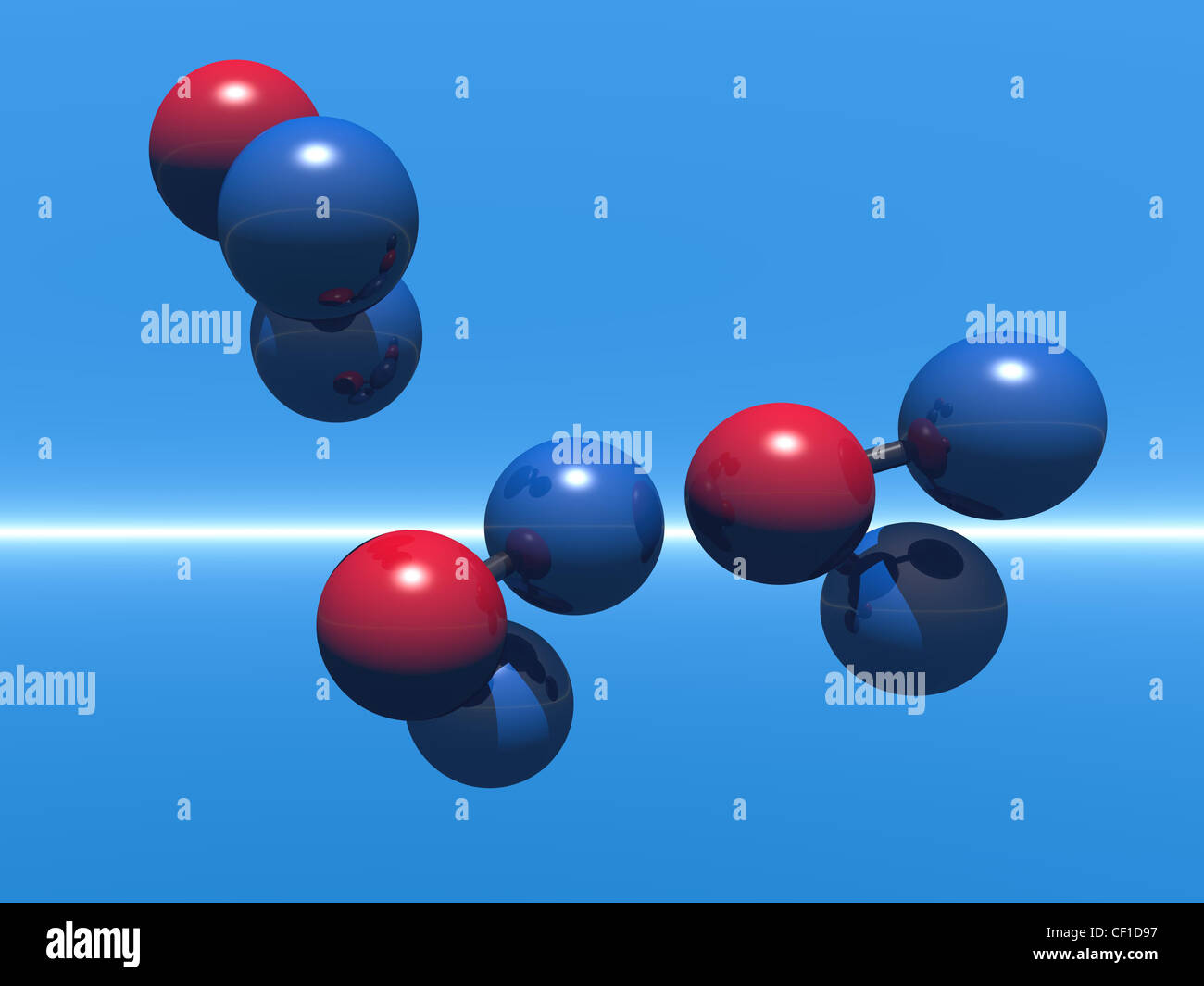 Computer generierte Bild des generischen Moleküle Stockfoto