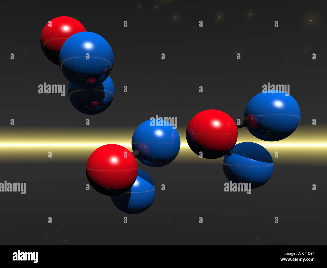 Computer generierte Bild des generischen Moleküle Stockfoto