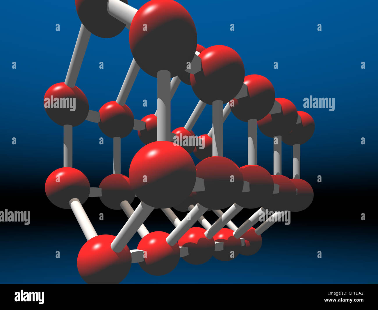 Eine Struktur ähnelt einem Molekül Stockfoto
