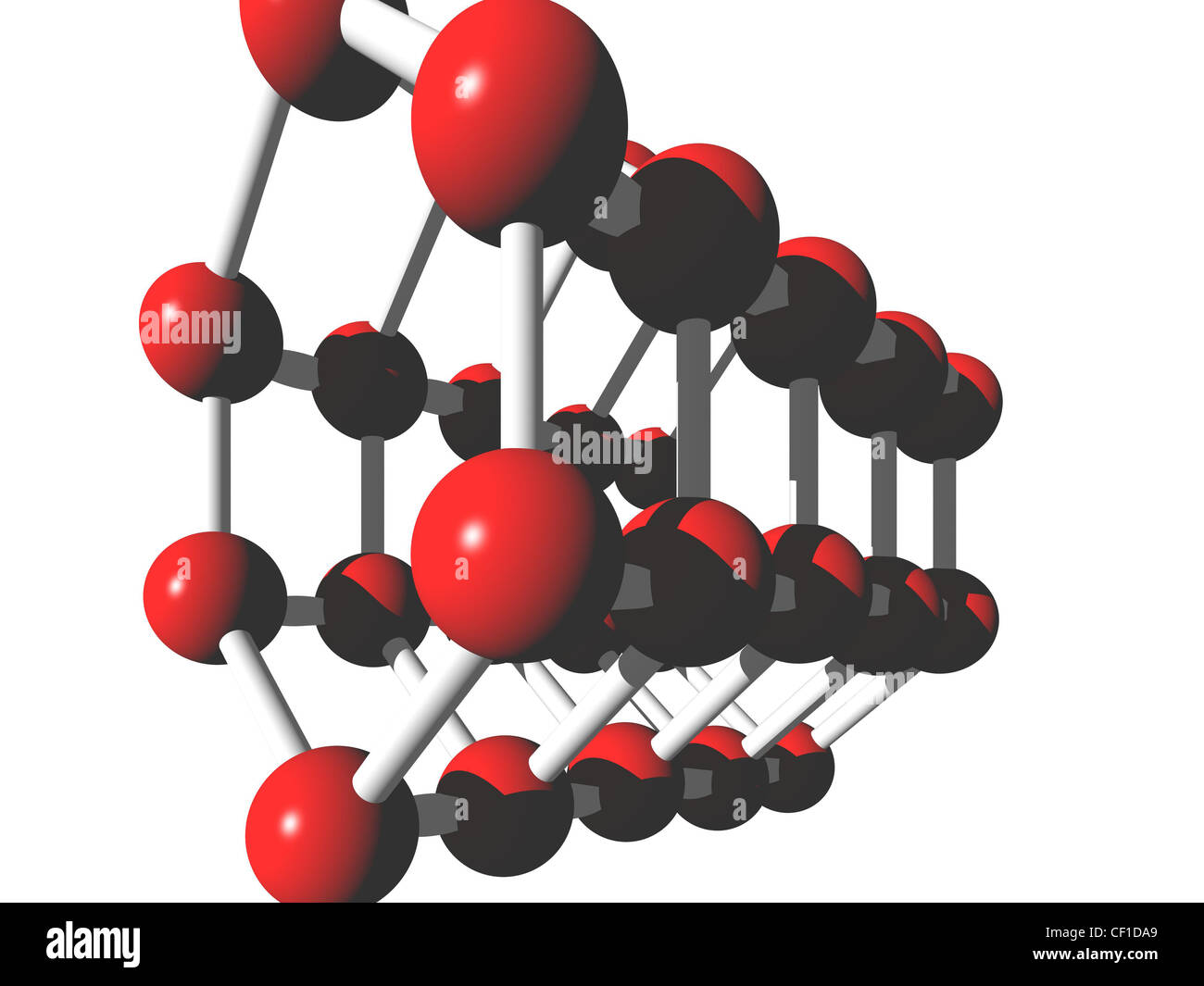 Eine Struktur ähnelt einem Molekül Stockfoto